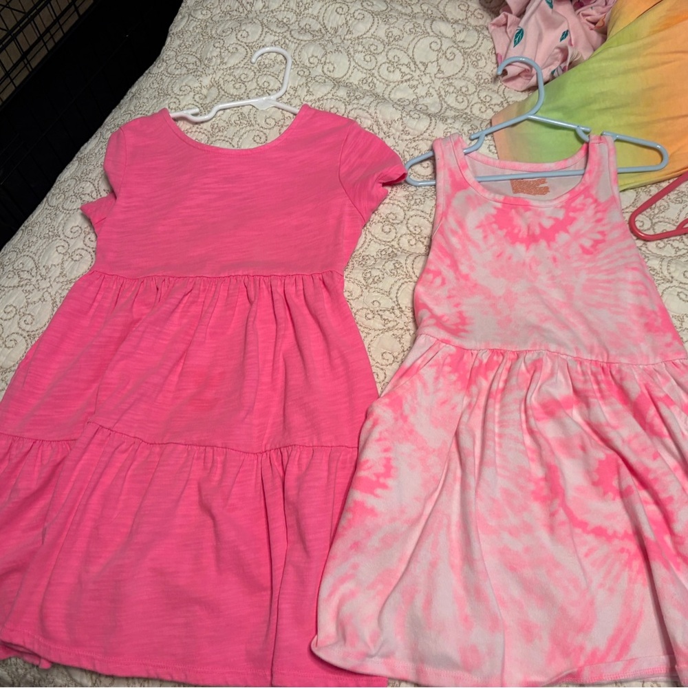 Pink Kids Dresses Set
